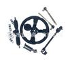 Volante modificado para kart eléctrico de cuatro ruedas de 32-42 cm, mecanismo de dirección, barra de acoplamiento del volante, rótula
