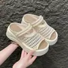 Sandalias de plataforma alta para mujer, nueva moda de verano, versátiles, casuales, antideslizantes, de suela blanda, sin cordones, para combinar con faldas