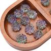 Cuentas de vidrio degradadas de 15 mm con diseño de girasol, accesorios de bricolaje, cuentas de vidrio hechas a mano, cuentas sueltas, pendientes, pulseras, material de joyería