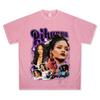 Camiseta Retro Hip-hop Transfronteiriça Estampada Rihanna Rihanna Manga Curta VINTAGE Lavada Algodão Pesado Manga Longa