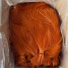 Peruca de Silicone para Boneca BJD, Material para Extensão de Cabelo Cosplay, Seda de Alta Temperatura Laranja, Pode Ser Cortado, Cabelo Sintético Pode Ser Permanenteado e Tingido