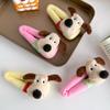 Bonita horquilla de peluche con forma de cachorro de esponja de dibujos animados para mujer, divertida y divertida, accesorio para el pelo para chica estudiante, para otoño e invierno.