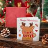 Novo cartão de Ação de Graças de Natal com envelope quadrado dobrável Véspera de Natal enviar bênção cartão de desenho animado fabricante lote