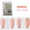 Joyería para uñas 1440 diamantes de imitación de fondo plano no se caen del fondo de diamantes austriacos blanco AB transparente redondo bolsa grande diamantes de cristal para uñas