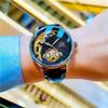 Reloj Mecánico Totalmente Automático para Hombre Sewor Reloj para Hombre Tourbillon Calado Luminoso Impermeable Negocios Retro Reloj para Hombre