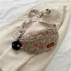 Bolsa pequena de alta qualidade feminina 2023 nova tendência da moda outono nicho retrô bolsa transversal com alça larga bolsa de peito bolsa de cintura