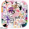 50 Pegatinas de Dibujos Animados de Baile, Vasos de Agua, Mochilas, Cuadernos, Decoración Impermeable para Cuadernos DIY Pegatinas Impermeables