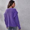 Estilo celebridad de internet Toma real hombro caído manga larga suéter de punto suelto para mujer nuevo Ebay para mujer transfronterizo transfronterizo