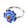 Anillo de plata S925 con diseño de ciervo dorado, estilo vintage, esmaltado, estilo nacional, elegante, abierto, para mujer, joyería de plata.