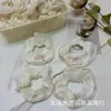 Nuevo Estilo Crema Primavera y Verano Encaje Francés Goma para el Cabello de Mujer Algodón y Lino Elegante Beige Súper Hada Goma para el Cabello