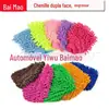 Luvas de chenille de dupla face para carro luvas de carro de lã coral 2 cm de comprimento luvas de lavagem de carro de limpeza de carro