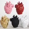 Jarrón creativo, recipiente de resina con forma de corazón simulado para flores, adorno para arreglos florales, decoración de escritorio de entrada para el hogar, decoración de regalo de cumpleaños