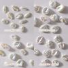 Joyería para Uñas de Perla Barroca Simulación Textura Resaltada No Porosa Perla Plana de Forma Especial Diamante para Uñas Paquete de 10
