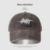 Gorra de béisbol de otoño e invierno simple combinable con todo gorra con visera bordada con letras ajustable para circunferencia de cabeza grande cara pequeña gorra de béisbol de algodón