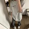 Camiseta Oversized de Manga Curta para Mulheres, Estilo Americano High Street Plus Size, Design Soltinho de Verão, Top Oversize Único, Tendência