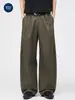 Calça Casual Muqiu Masculina Estilo Old Money Relaxado, Calça Larga Reta Vintage para o Dia a Dia
