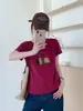 Camiseta Versátil de Manga Corta para Mujer, Estilo Coreano, Suave, Algodón, Diseño de Copo de Nieve, Ajuste Delgado, En Stock para Mayorista, Bestseller en Tiendas Físicas