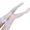 Calcetines JK de Encaje Ultrafino de Tubo Largo Hasta la Rodilla Estilo Japonés JK Lazo Medias Negras Calcetines Lolita