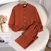 Conjunto para Niños y Niñas Venta Caliente Transfronteriza Ropa Infantil 2026 Otoño Nuevo Sencillo Mediano y Grande Camisa Infantil Pantalones de Pierna Ancha Conjunto de Dos Piezas