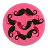 Molde de Chocolate de Dibujos Animados Lindo Molde de Jabón Pastel de Azúcar Plegado 4 Cavidades Decorativo Ocho Barbas Herramienta Molde de Silicona Huevo