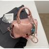 Bolsa de boliche de mão estilo coreano feminina 2025, nova bolsa retrô de nicho para viagem, bolsa transversal de ombro para todos os gostos