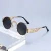 Nuevas Gafas de Sol Punk de Pierna Ancha de Metal con Diseño de Dragón y Fénix Hueco para Hombres y Mujeres Personalidad Europea y Americana Hip Hop Street Gafas de Sol al por Mayor