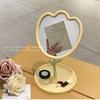 Espejo de Escritorio Tulipán Flor para Chicas Dormitorio de Estudiantes Espejo de Belleza Maquillaje de Escritorio Almacenamiento de Tocador Uso en Casa