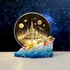 Luz de Noche Luminosa de Cristal al por Mayor Transfronteriza con Cielo Estrellado Grabado, Adorno de Decoración de Escritorio, Regalo Creativo de Cumpleaños para Niñas