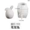 Molde Conejo de Pascua Huevo de Conejo Conejo de Oreja Plegada Huevo de Conejo Cabeza de Conejo Vela Aromática Yeso Molde de Silicona