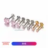Aretes de Aleación de Titanio F136 con Engastes Básicos de Garras, Aretes para Cartílago con Circonita 5A, Piercings para Labio, Joyería para Piercings de Titanio G23, Piercings para Nariz