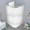 Juego de Cortina de Ducha para Baño Sin Taladro Curva de Tela Baño Inodoro Engrosada Cortina de Puerta Cortina Divisoria Cortina de Ducha Mayoreo