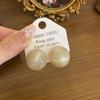Brincos de coração cor dopamina estilo coreano para mulheres primavera/verão nova moda brincos de pino de resina brincos doces e adoráveis de contas redondas
