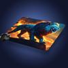 Mouse Pad Série Animal Colorido Estilo Criativo Chama Azul Pequeno para Escritório Antiderrapante Resistente à Sujeira Espessado Atacado