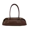Bolsa de couro encerado de nicho coreana para mulheres, novo modelo 2026, toque de alta qualidade, bolsa baguette de ombro estilosa e moderna estilo biker