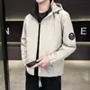 Jaqueta Masculina Mais Vendida 2026 Novo Estilo Roupa de Trabalho Corta-vento com Capuz Jaqueta Fina Casaco Masculino à Prova de Vento e Impermeável