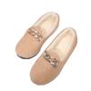 Loafers de entrega de uma peça moda feminina outono e inverno em casa quente antiderrapante slip-on loafers sapatos de mãe