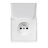 Placa Grande Transfronteriza Estilo Europeo 80mm Eu Estándar Europeo Estilo Alemán Francés Ruso Carga Rápida USB Interruptor Rojo y Verde Enchufe Multifunción