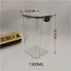 Vendas Diretas da Fábrica Potes Quadrados Transparentes Selados Potes de Armazenamento Cozinha Grãos Lanches Frutas Secas Armazenamento Conservação Selado
