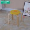 Diseño de Taburete Apilable para Uso Doméstico, Sillas de Mesa de Comedor de Madera Maciza, Taburetes Apilables de Madera Maciza al por Mayor