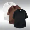 Camisa Polo Estilo Nuevo 2026 para Hombres Maduros, Estilo Casual Americano, Camisa Polo de Punto de Seda Helada con Cuello en V para Verano, Ropa Casual de Manga Corta para Hombres