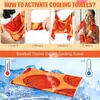 Toalla Deportiva Refrescante de Seda de Hielo para el Mundial Yoga Fitness Secado Rápido Toalla para el Sudor al Aire Libre Absorbente de Sudor Toalla Refrescante