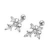 Clavos para Hueso del Oído con Varilla de Tornillo de Encaje de Circonita Micro-Pavimentada Pendientes de Piercing de Alta Gama para Mujeres y Pendientes de Hombre