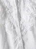 Camisas de Manga Larga de Alta Gama para Niñas 2025 Primavera y Otoño Nuevo Estilo Moda para Niños Algodón Puro Encaje Cuello Alto Tops de Princesa
