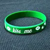 Calle. Pulsera de Silicona del Día de San Patricio Pulsera de Goma con Trébol Pulsera con Patrón de Trébol de la Suerte Adecuada para Adultos