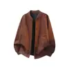 Nueva Chaqueta de Béisbol Gruesa para Hombre Otoño/Invierno 2026 Abrigo de Lana Retro Juvenil Holgada Versátil Chaqueta Casual