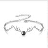 Collar de estilo similar de TikTok más vendido 100 tipos Collar con mensaje I Love You en varios idiomas Collar de proyección Cadena de acero de titanio no se desvanece
