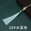 Pingente de Franja Trevo de Quatro Folhas em Cloisonné, Joia Chinesa da Moda, Pingente de Gola Estilo Antigo Hanfu Cheongsam, Acessório de Sachê Ventilador
