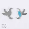Accesorios Populares de Serie Marina Transfronterizos Accesorios para Joyería DIY de Aleación Colgante Colgante de Serie de Animales Azul Lago