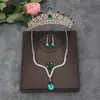 Set de Tiara de Corona de Tres Piezas para Novia, Vestido de Novia Super Hada Estilo Coreano, Tiara Elegante para Corona de 18 Cumpleaños de Mujer