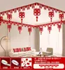 Set de Decoración de Habitación de Boda para la Decoración del Techo del Novio, Nuevo Dormitorio y Sala de Estar de la Novia, Decoraciones Colgantes con Caracteres de Doble Felicidad, Guirnaldas de Boda